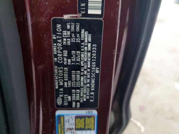 2016 KIA SEDONA EX - Middle level