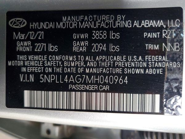 2021 HYUNDAI ELANTRA