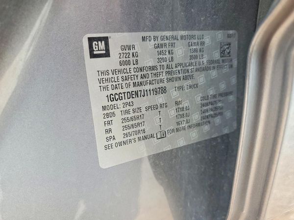 2018 CHEVROLET COLORADO Z71