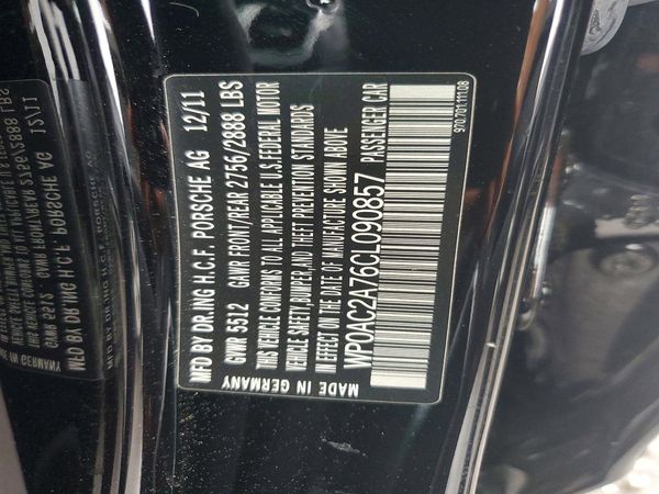 2012 PORSCHE PANAMERA