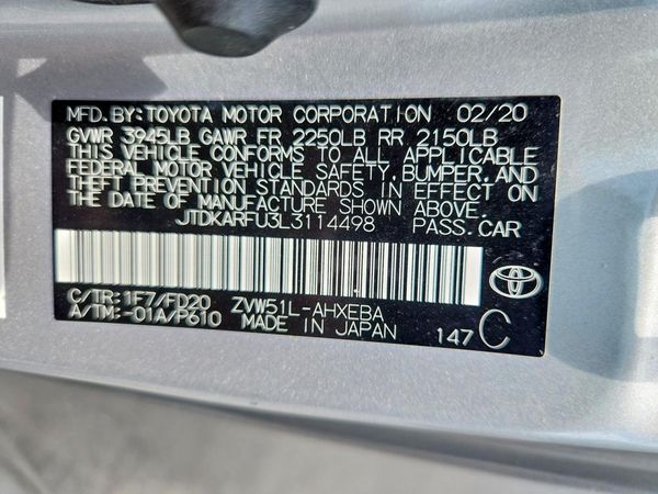 2020 TOYOTA PRIUS
