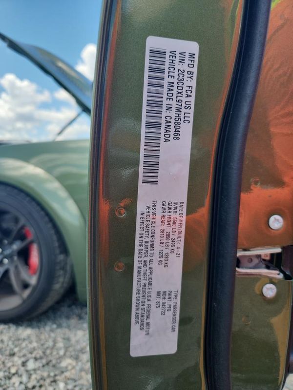 2021 DODGE CHARGER SRT HELLCAT