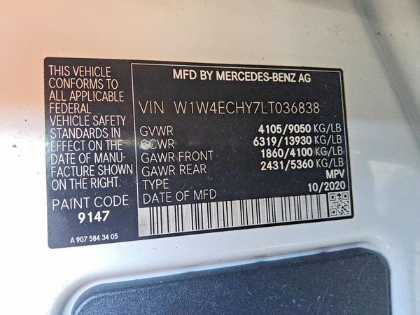 2020 MERCEDES-BENZ SPRINTER 907 (VS30)