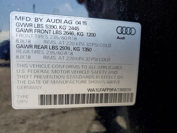 2015 AUDI Q5