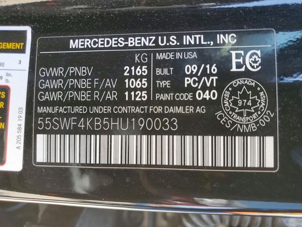 2017 MERCEDES-BENZ C C300-4M