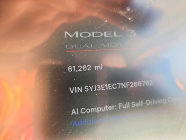 2022 TESLA MODEL 3 — ODOM