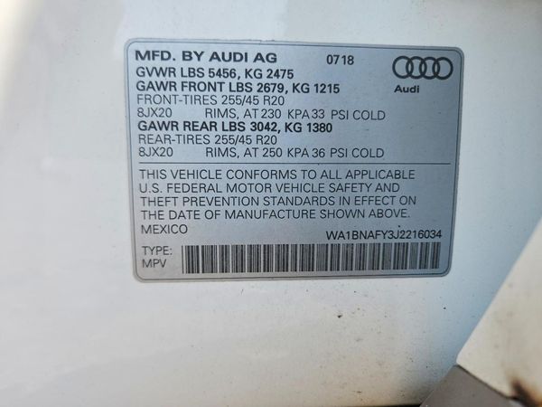 2018 AUDI Q5 quattro Premium Plus