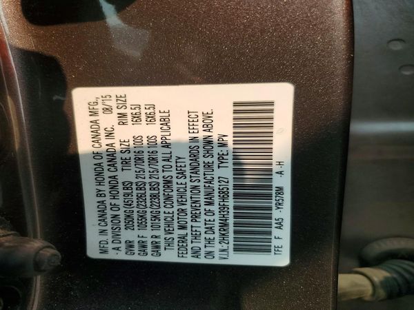 2015 HONDA CRV LX