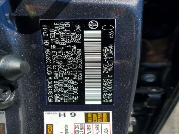 2019 TOYOTA PRIUS L/LE/XLE/LTD.