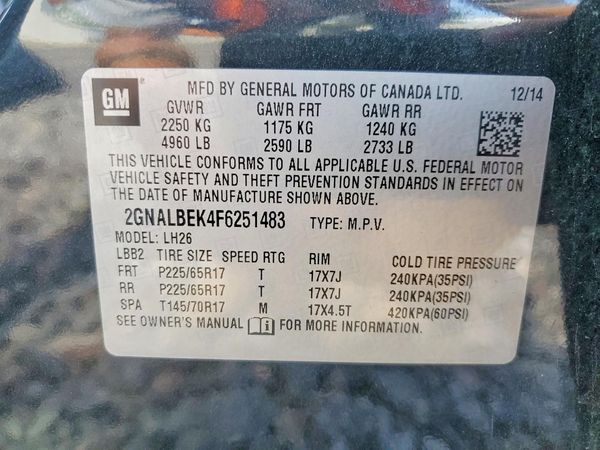 2015 CHEVROLET EQUINOX 1LT