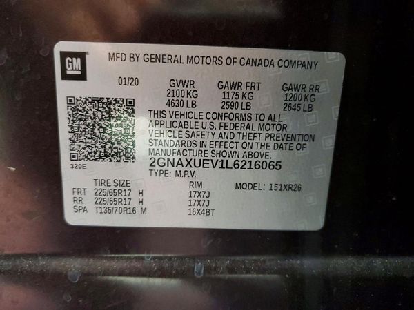 2020 CHEVROLET EQUINOX LT (1LT)
