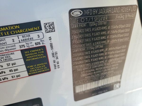 2019 LAND ROVER RANGE ROVER Supercharged