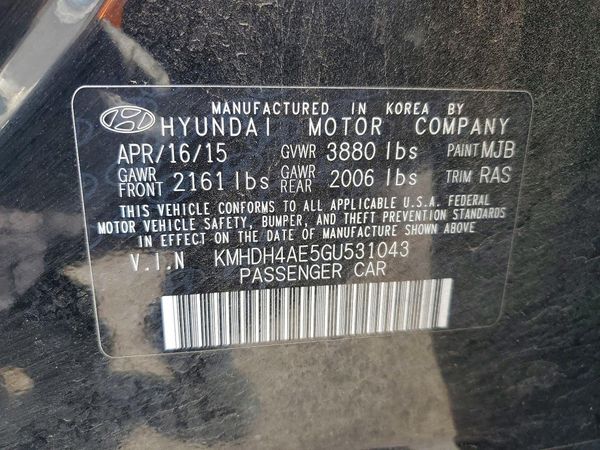 2016 HYUNDAI ELANTRA