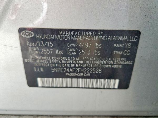 2015 HYUNDAI SONATA