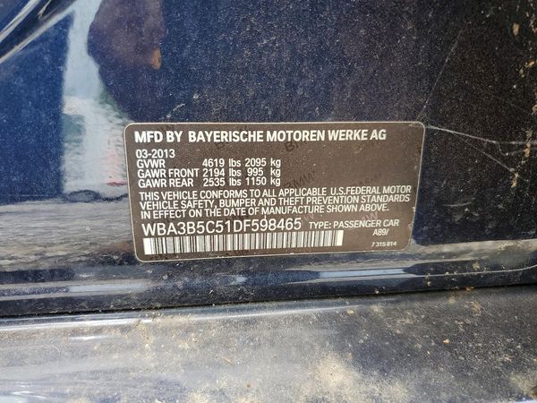 2013 BMW 3 SERIES — VINS