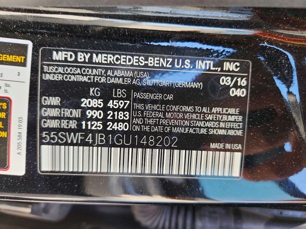 2016 MERCEDES-BENZ C