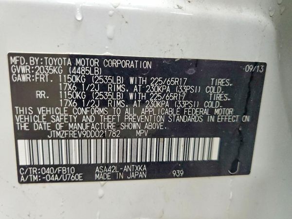 2013 TOYOTA RAV4 Standard