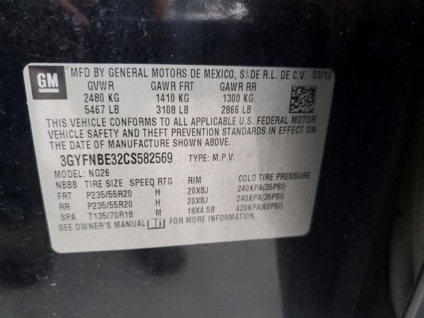 2012 CADILLAC SRX Performance