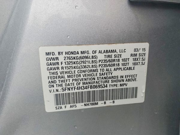 2015 HONDA PILOT SE