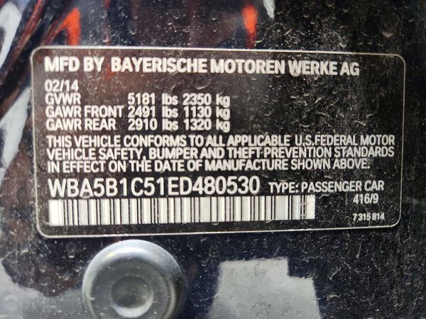 2014 BMW 535 — VINS