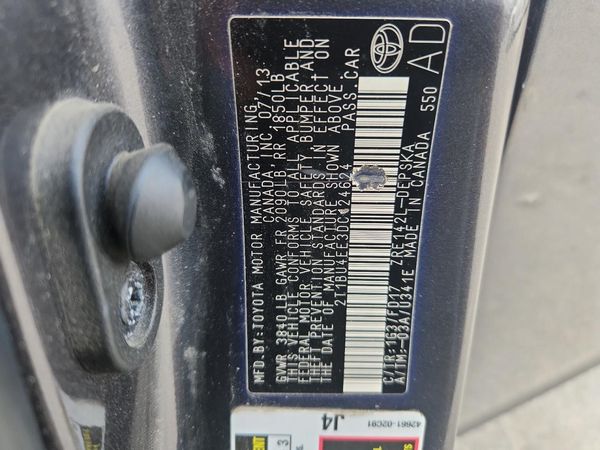 2013 TOYOTA COROLLA