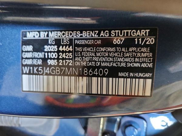 2021 MERCEDES-BENZ CLA-CLASS CLA250 — VINS