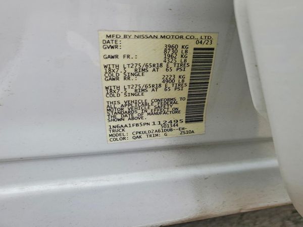 2023 NISSAN TITAN Crew Cab — VINS