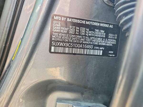 2013 BMW X3 xDrive28i — VINS