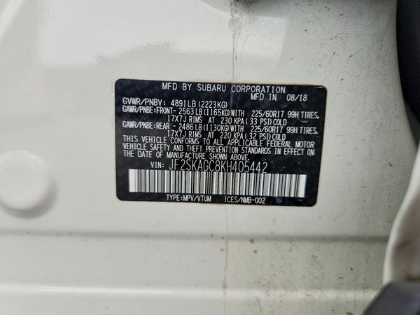 2019 SUBARU FORESTER