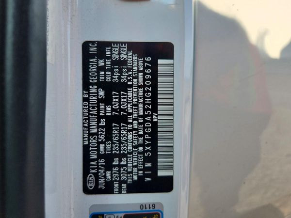 2017 KIA SORENTO L, LX