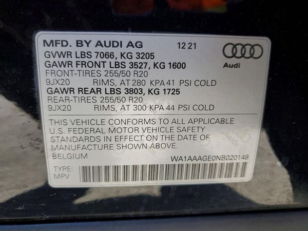 2022 AUDI E-TRON