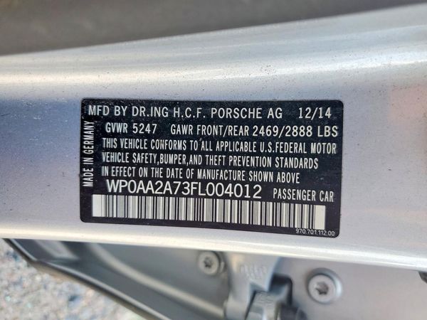 2015 PORSCHE PANAMERA Base (2WD), 4 (4WD)