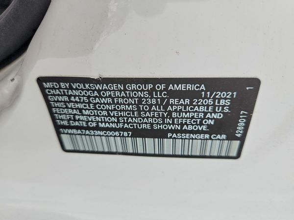 2022 VOLKSWAGEN PASSAT Limited Edition