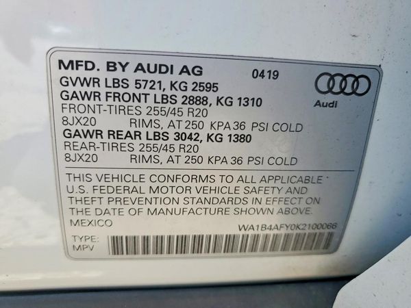 2019 AUDI SQ5