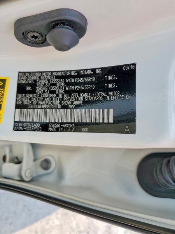 2016 TOYOTA HIGHLANDER Base/Hybrid