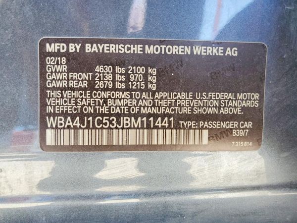 2018 BMW 430I Gran Coupe