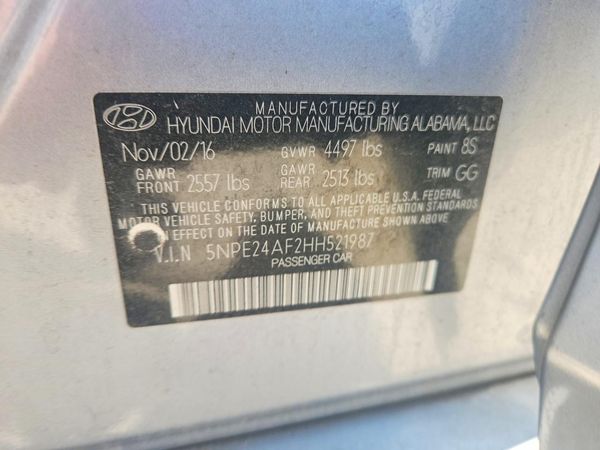 2017 HYUNDAI SONATA
