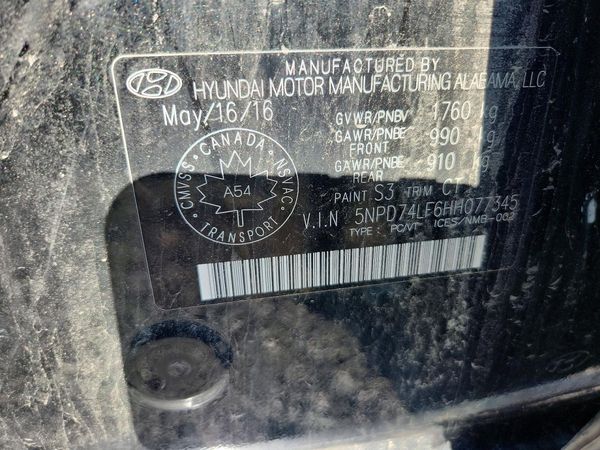 2017 HYUNDAI ELANTRA SE Base