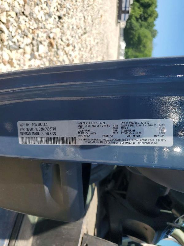 2021 RAM PROMASTER 3500