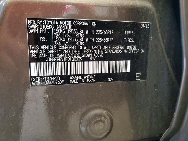 2015 TOYOTA RAV4 LE (X Grade)