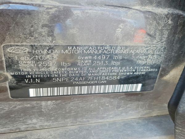 2015 HYUNDAI SONATA SE, ECO