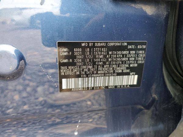 2020 SUBARU ASCENT