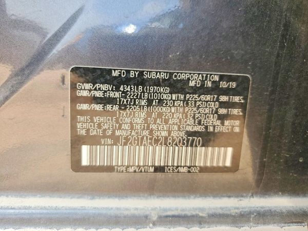 2020 SUBARU CROSSTREK Premium+ES+BSD