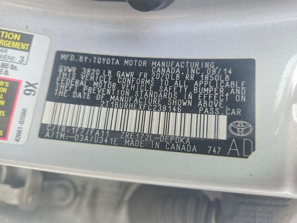 2015 TOYOTA COROLLA