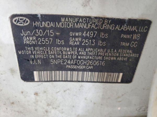 2016 HYUNDAI SONATA