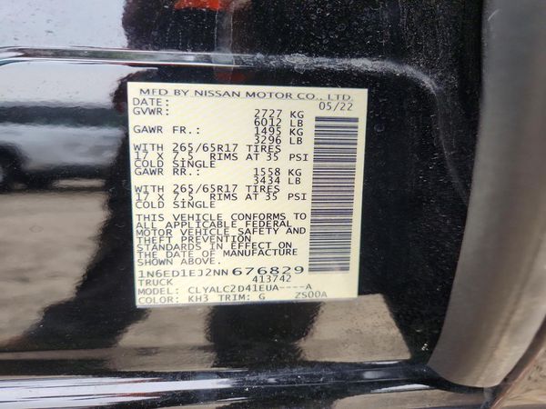 2022 NISSAN FRONTIER Crew Cab