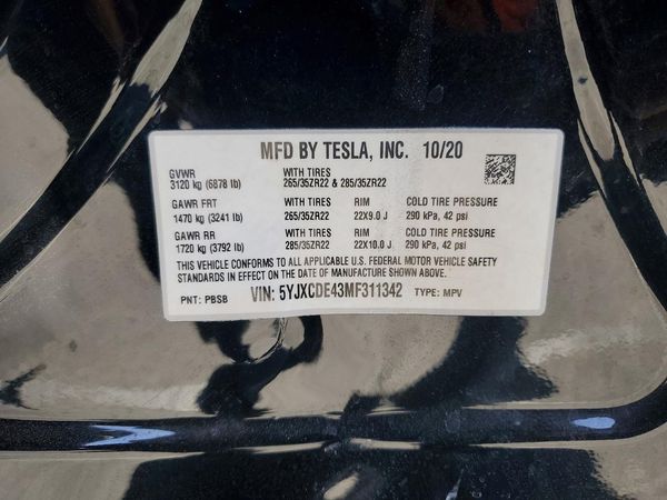 2021 TESLA MODEL X