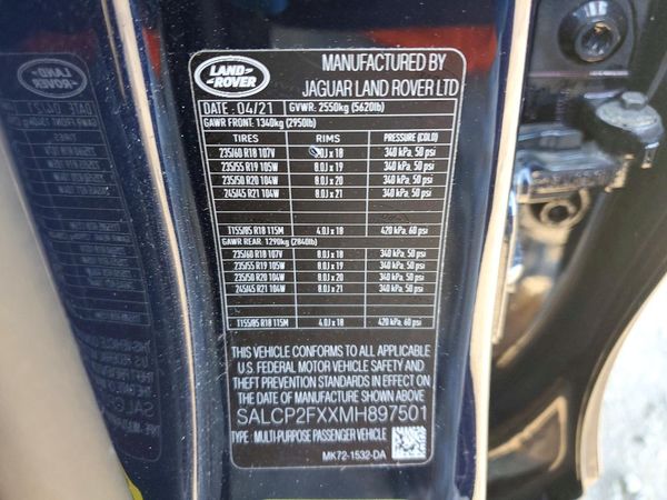 2021 LAND ROVER DISCOVERY SPORT