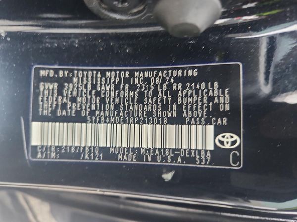 2024 TOYOTA COROLLA