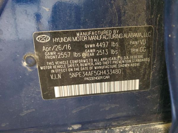 2016 HYUNDAI SONATA